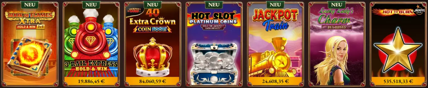 CrazyTower Casino DE Jackpots