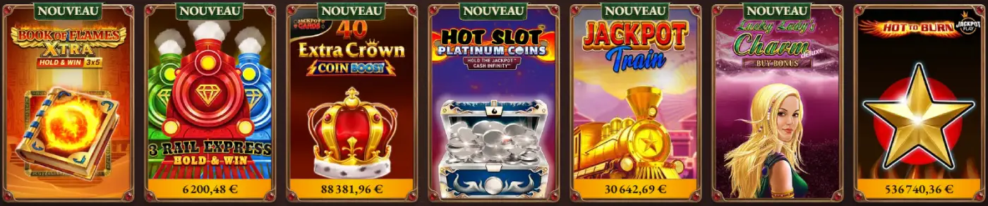 CrazyTower Casino FR Jackpots